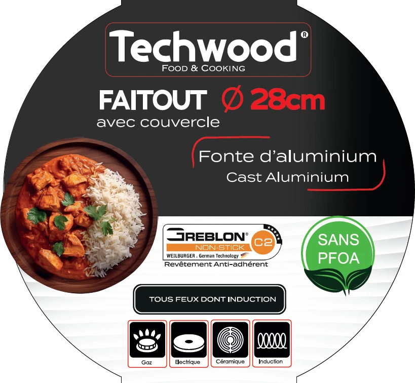 Techwood orkaitės puodas TP-28FT 28cm