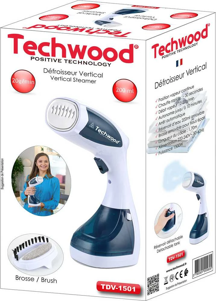 Dulkių siurblys Techwood drabužių garintuvas TDV-1501