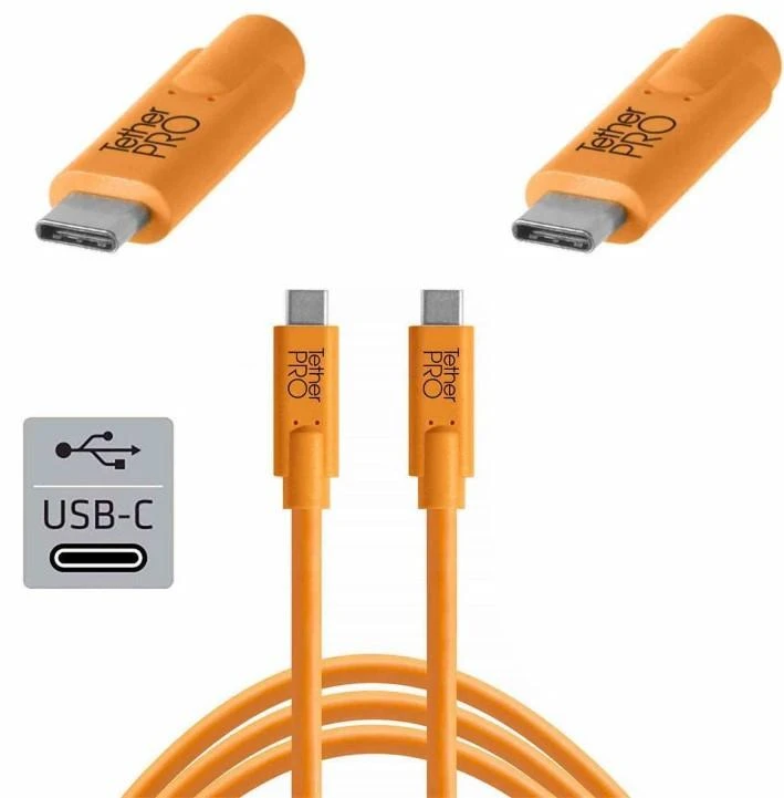 Tether Tools TetherPro 4,6 m kabelis USB-C į USB C CUC15-ORG