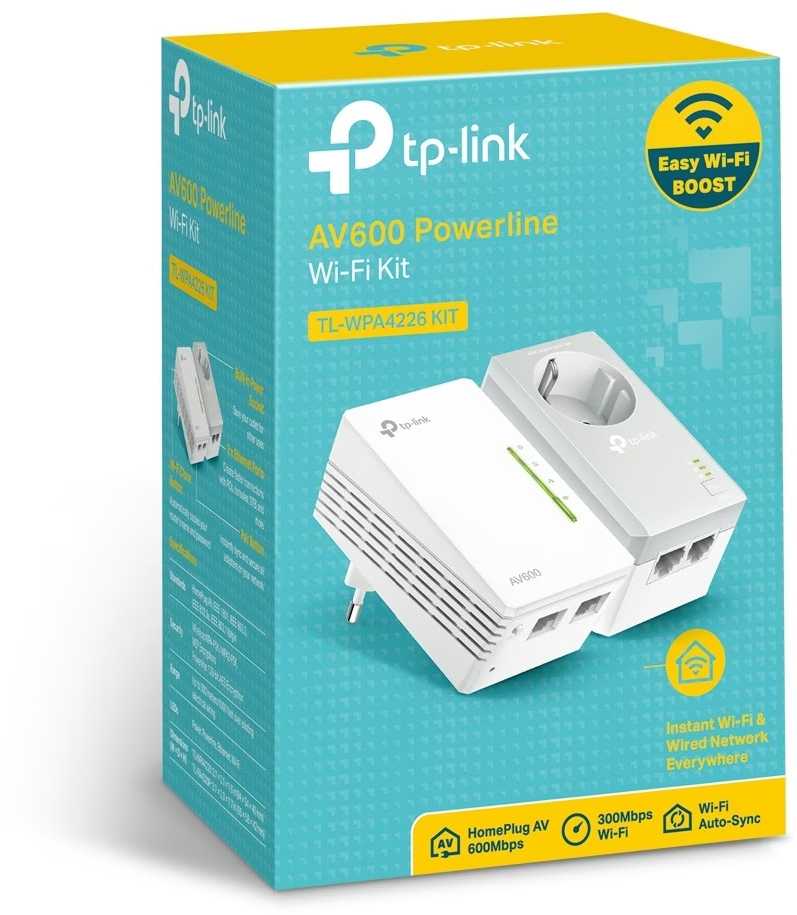Maršrutizatorius TP-LINK | AV600 Powerline Wi-Fi rinkinys | TL-WPA4226 RINKINYS | 10/100 Mbit/s | Ethernet LAN (RJ-45) jungtys 4 | 802.11n | Wi-Fi duomenų perdavimo sparta (maks.) 300 Mbit/s | Duomenų perdavimo sparta (maks.) 600 Mbit/s | Papildomas lizdas