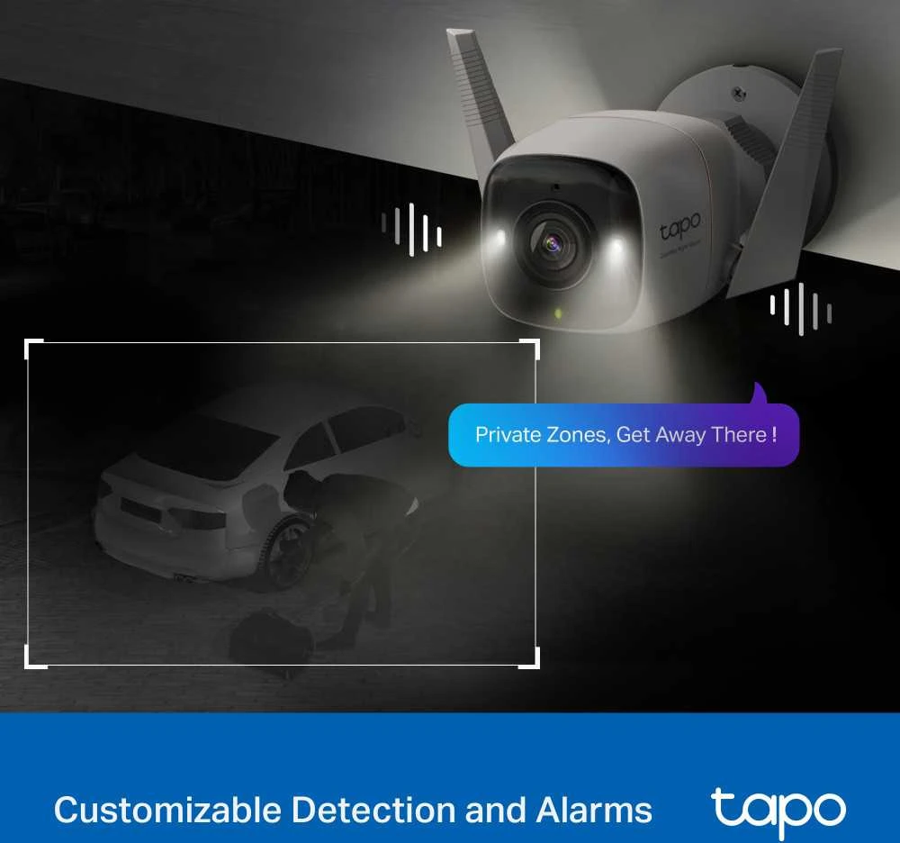 TP-LINK | ColorPro Outdoor Security Wi-Fi kamera | Tapo C325WB | Kulka | 4 MP | F1.0 | IP66 | H.264 | „MicroSD“, iki 512 GB