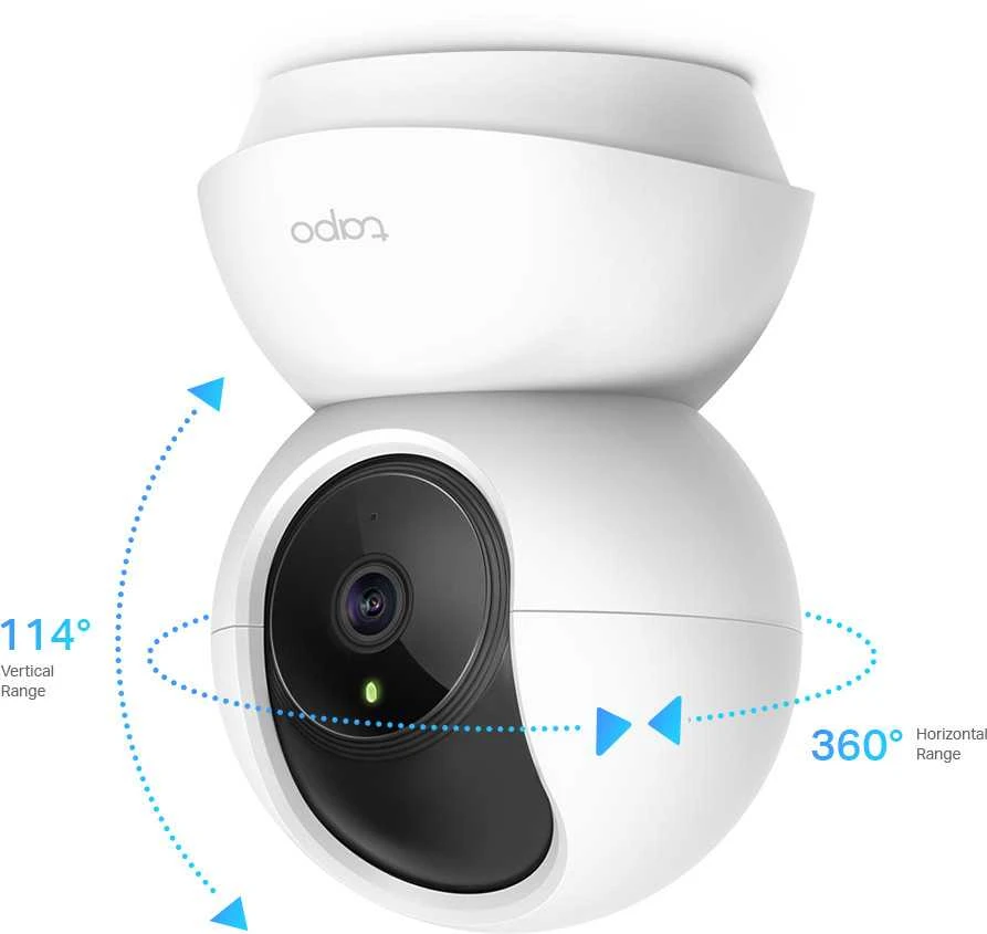 TP-LINK | Pakreipiama/sukama namų apsaugos Wi-Fi kamera | TC70 | PTZ | 2 MP | 4 mm / F2.4 | H.264 | Micro SD, maks. 128 GB