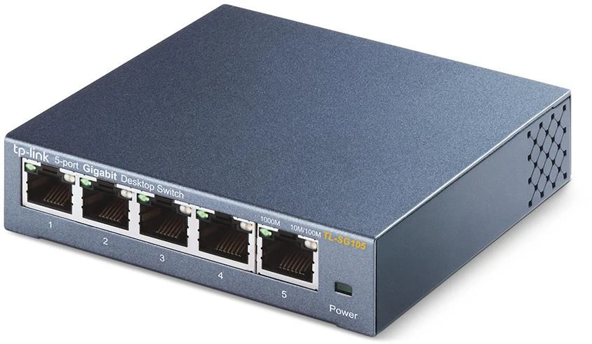 Šakotuvas Komutatorius TP-LINK, 5-port, metalinis korpusas, juodas / TL-SG105