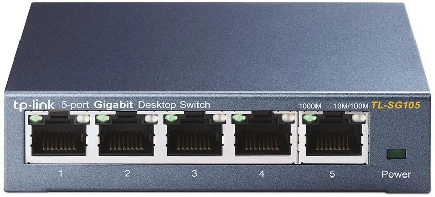 Šakotuvas Komutatorius TP-LINK, 5-port, metalinis korpusas, juodas / TL-SG105