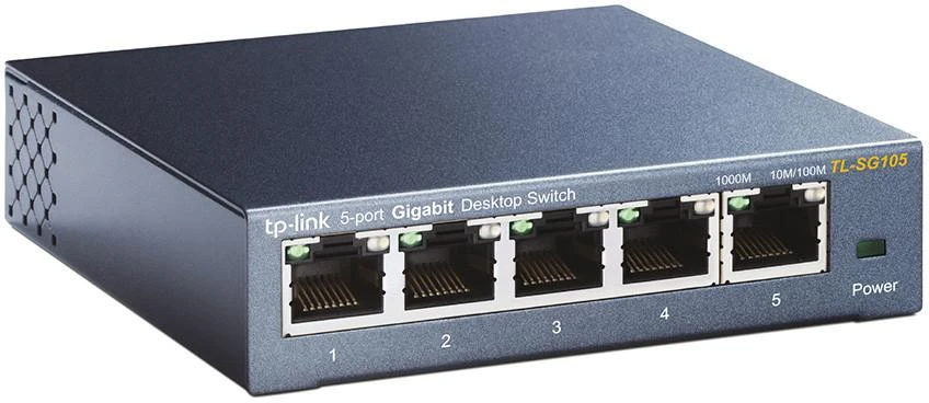 Šakotuvas Komutatorius TP-LINK, 5-port, metalinis korpusas, juodas / TL-SG105