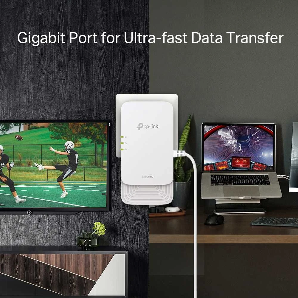 Maršrutizatorius TP-LINK G.hn2400 Powerline AX1800 Wi-Fi 6 Kit | PGW2440 KIT | 1428 Mbit/s | 802.11ax