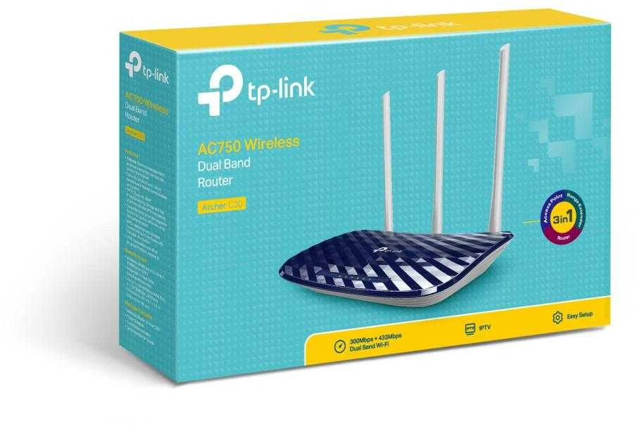 TP-Link Archer C20 433Mbps at 5GHz + 300Mbps at 2.4GHz 802.11ac/a/b/g/n