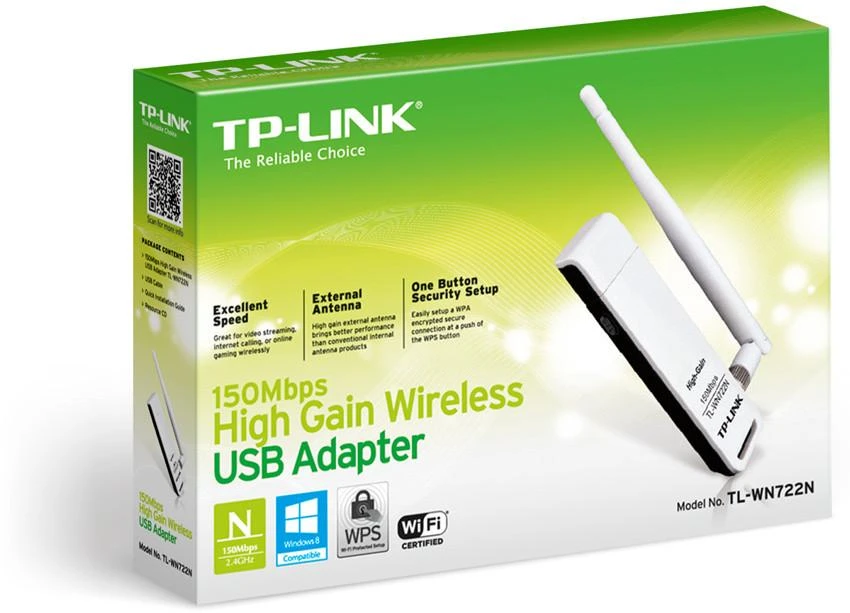Maršrutizatorius TP-Link belaidis adapteris 150Mbps USB TL-WN722N