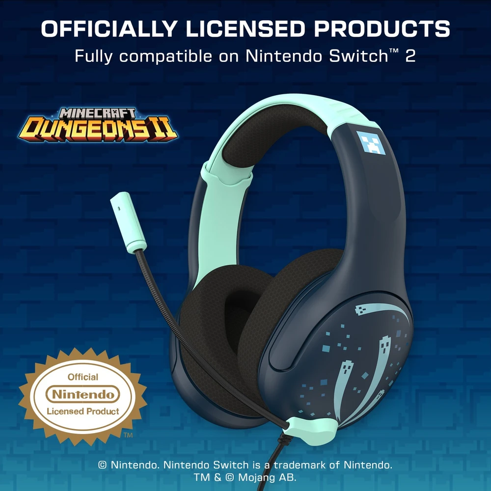 Turtle Beach ausinės Airlite Fit Nintendo Switch 2 Minecraft Dungeons II