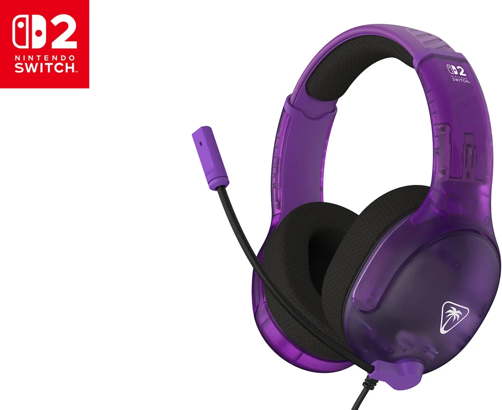 „Turtle Beach“ ausinės su mikrofonu „Airlite Fit Nintendo Switch 2“, vaiduokliškai violetinės