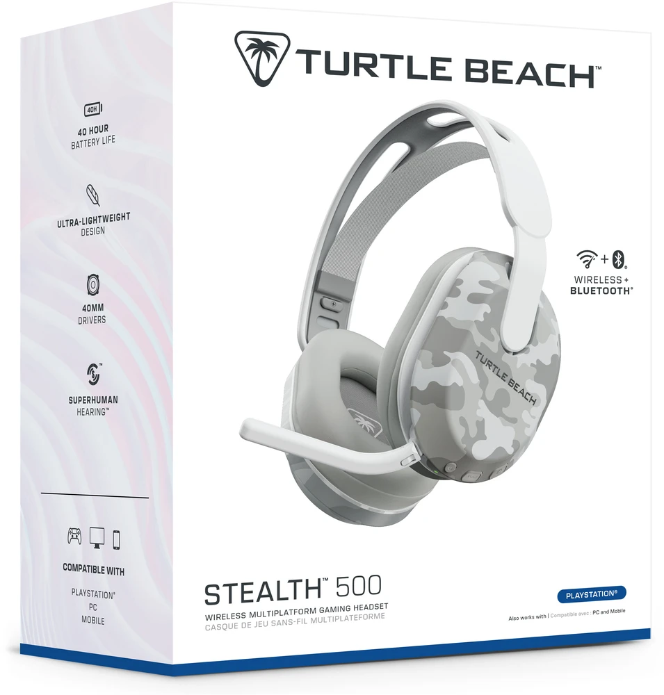 Ausinės „Turtle Beach Stealth 500 XB“ arktinis kamufliažas
