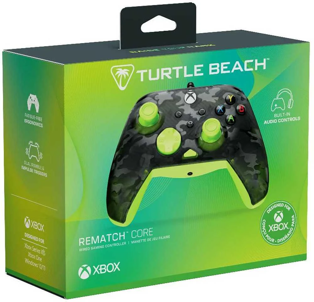 Turtle Beach Rematch Core Laidinis Žaidimų Pultelis | Ghost Camo Juoda/Geltona | XBOX
