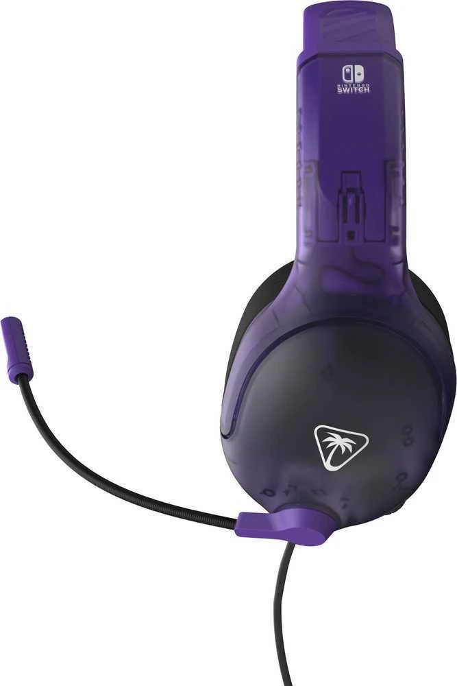 Skaidri violetinės spalvos Turtle Beach žaidimų ausinės