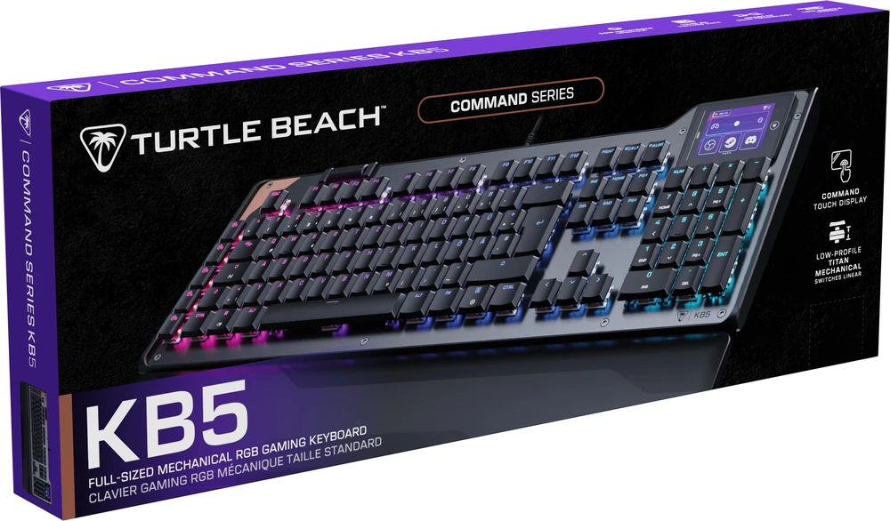 Pelė Turtle Beach klaviatūra Command KB5 US, juoda