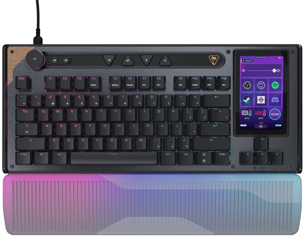 Turtle Beach Command Series KB7 TKL 80% juoda laidinė mechaninė klaviatūra (Titan switch, US)