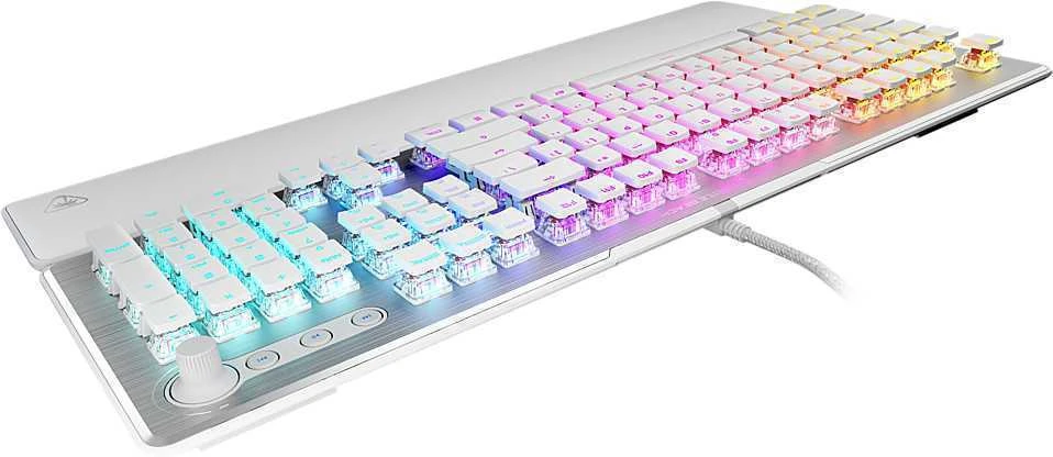 Klaviatūra žaidimams Turtle Beach Vulcan II Roccat Titan II Raudona su laidu mechaninė su pašvietimu balta