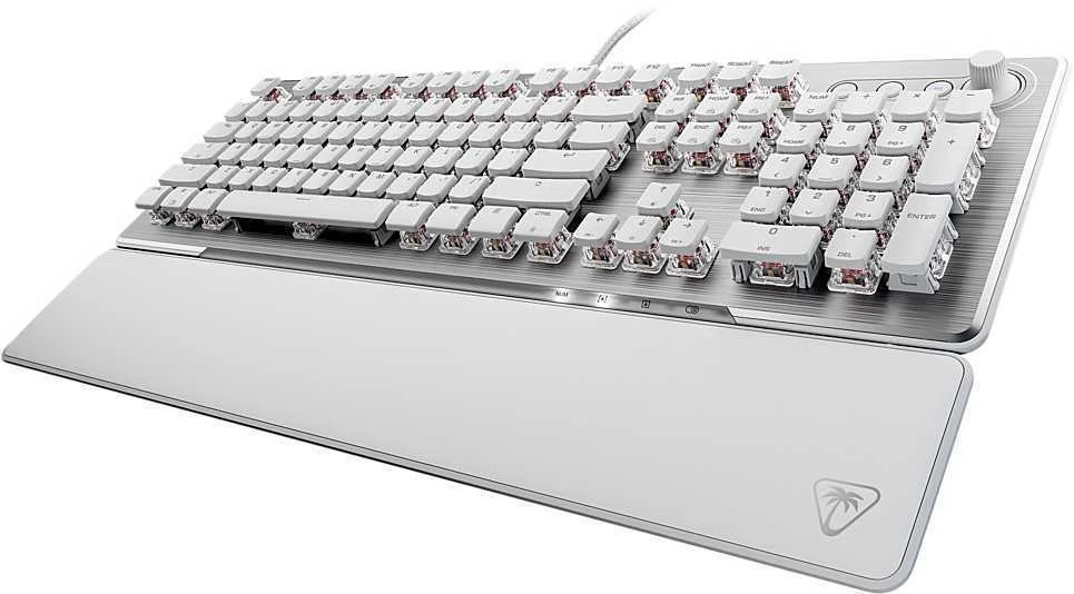 Klaviatūra žaidimams Turtle Beach Vulcan II Roccat Titan II Raudona su laidu mechaninė su pašvietimu balta