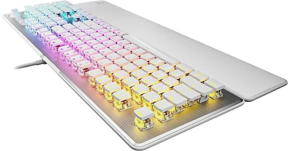 Klaviatūra žaidimams Turtle Beach Vulcan II Roccat Titan II Raudona su laidu mechaninė su pašvietimu balta