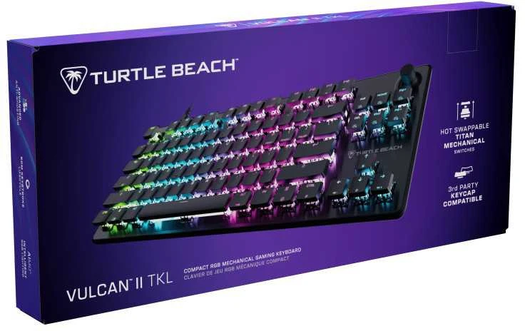 Turtle Beach Vulcan II TKL 75% juoda laidinė mechaninė klaviatūra (Raudona switch, US)