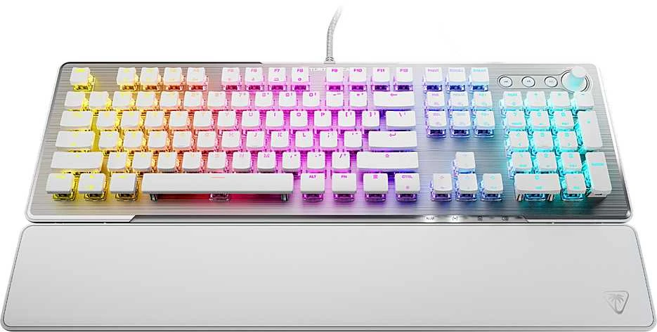 Klaviatūra žaidimams Turtle Beach Vulcan II Roccat Titan II Raudona su laidu mechaninė su pašvietimu balta