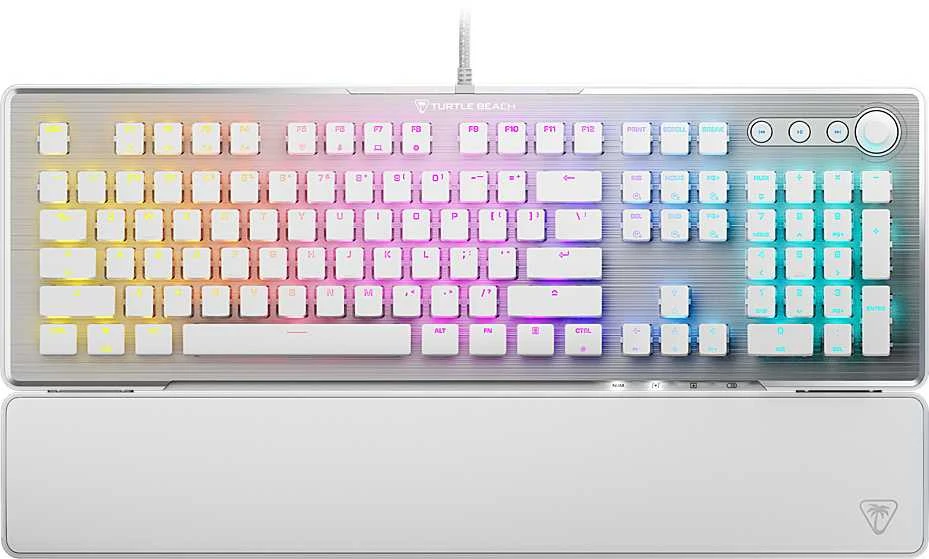 Klaviatūra žaidimams Turtle Beach Vulcan II Roccat Titan II Raudona su laidu mechaninė su pašvietimu balta