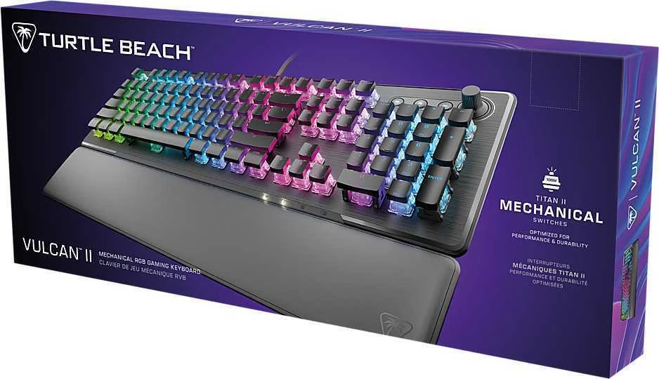 Klaviatūra Turtle Beach Vulcan II, Juodas, Linear, JAV