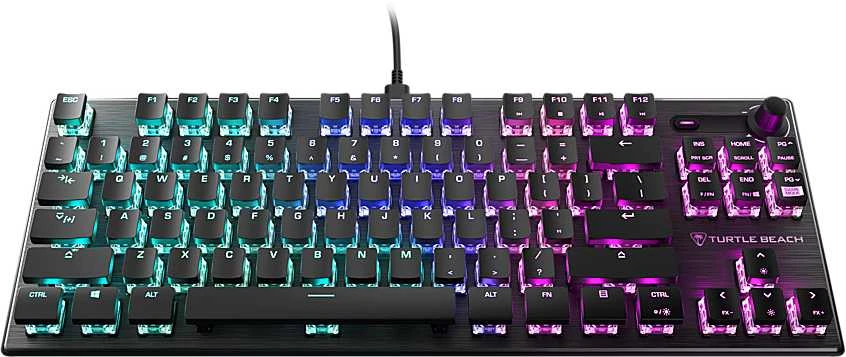 Turtle Beach Vulcan TKL RGB 75% juoda laidinė mechaninė klaviatūra (Titan II Raudona switch, US)