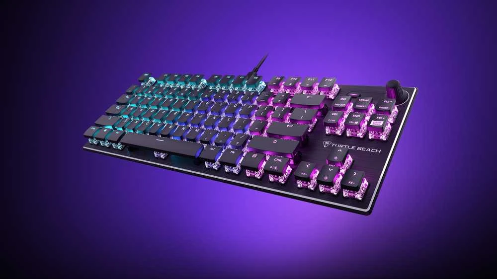 Turtle Beach Vulcan TKL RGB 75% juoda laidinė mechaninė klaviatūra (Titan II Raudona switch, US)