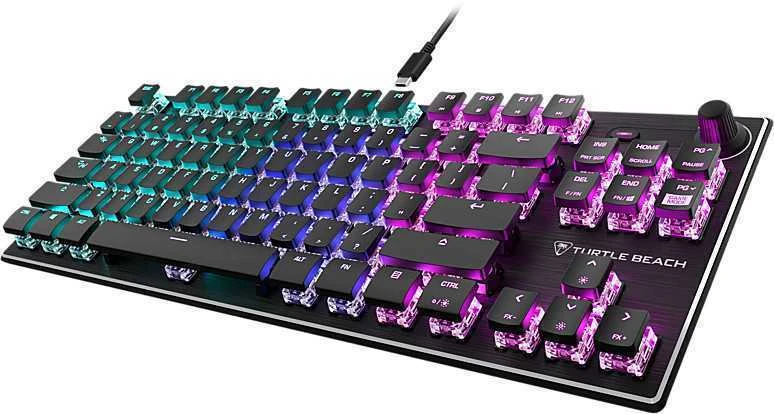 Turtle Beach Vulcan TKL RGB 75% juoda laidinė mechaninė klaviatūra (Titan II Raudona switch, US)