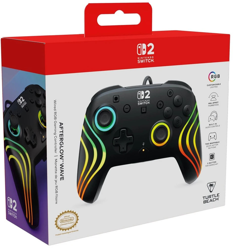 Turtle Beach Afterglow Wave laidinis žaidimų pultelis | Juodas | Switch 2