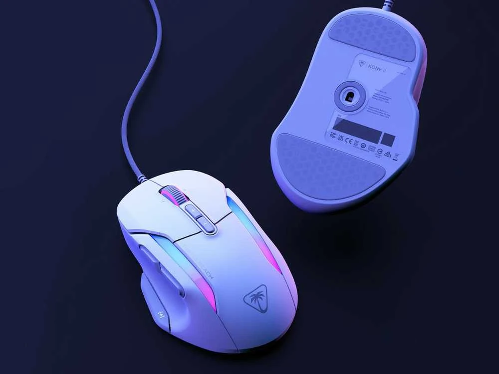 Turtle Beach Kone II Laidinė ergonominė RGB žaidimų pelė | Balta