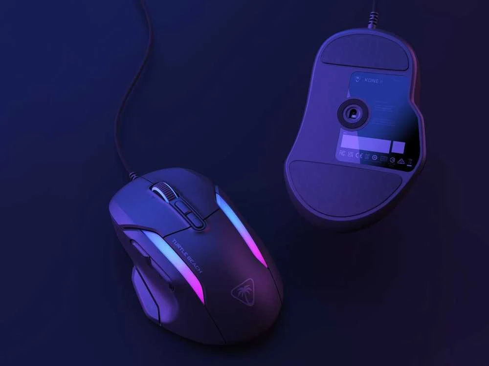 Turtle Beach Kone II Laidinė ergonominė RGB žaidimų pelė | Juoda