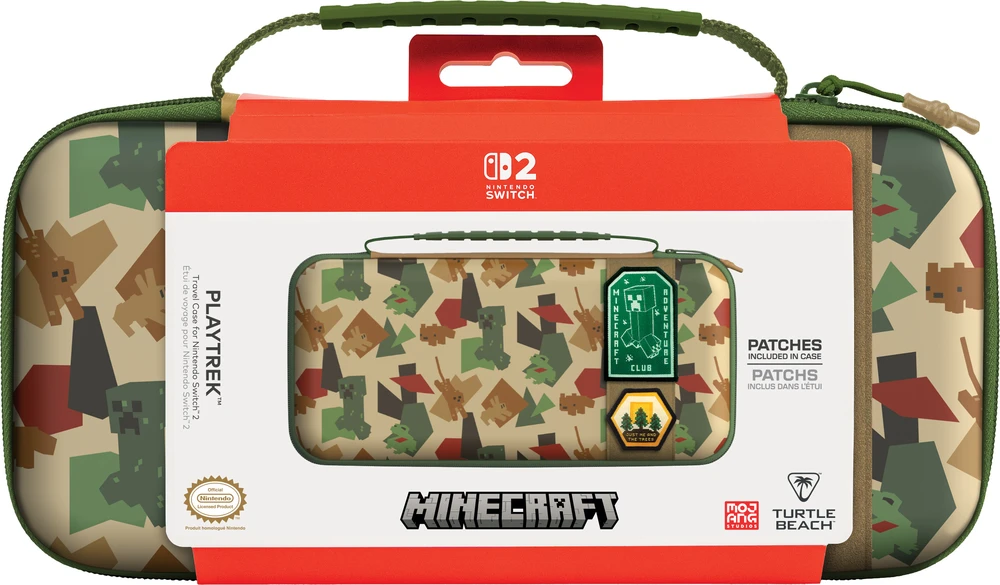 Turtle Beach PlayTrek Travel Case Nintendo Switch 2 Minecraft Great Outdoors