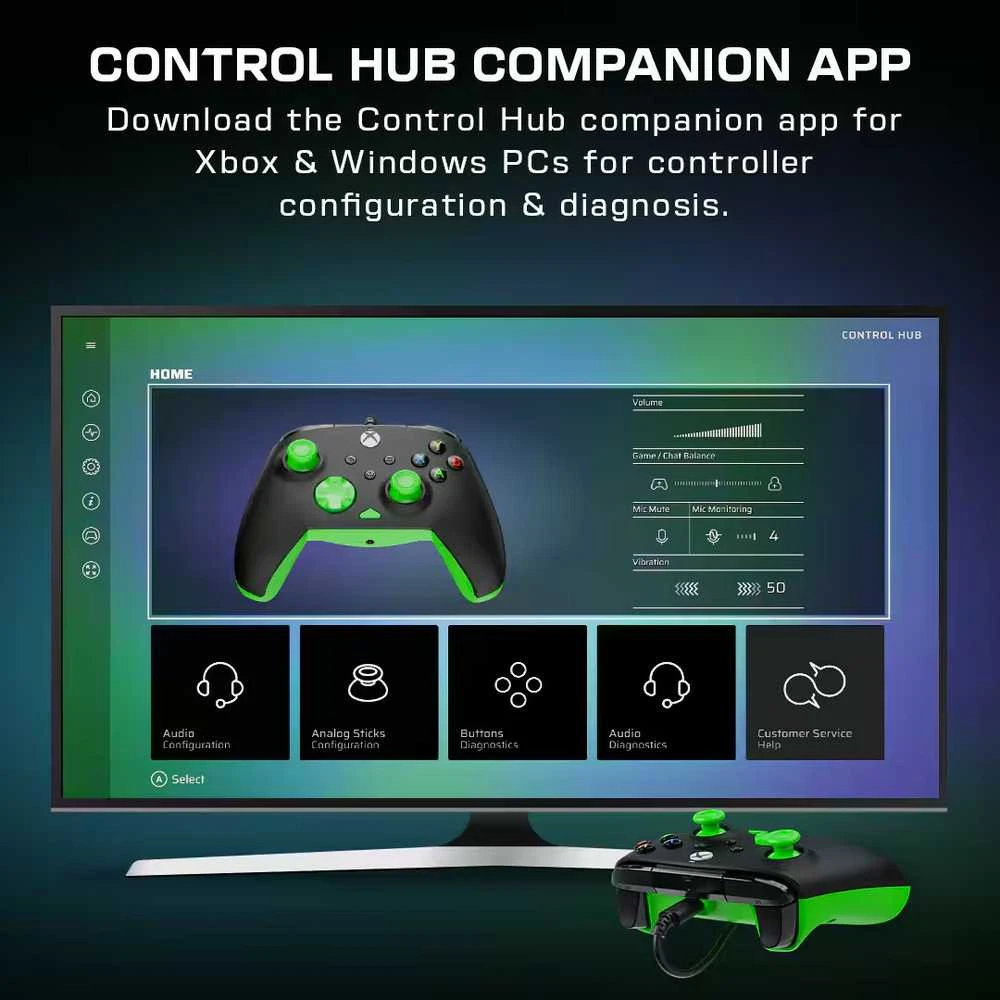 Turtle Beach Rematch Core Laidinis Žaidimų Pultelis | Ghost Camo Juoda/Žalia | XBOX
