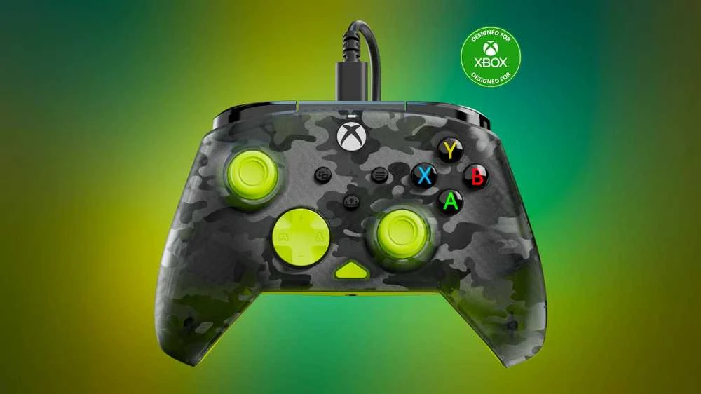 Turtle Beach Rematch Core Laidinis Žaidimų Pultelis | Ghost Camo Juoda/Geltona | XBOX
