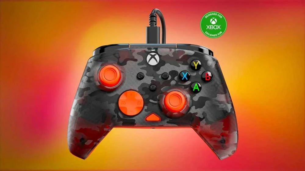 Turtle Beach Rematch Core Laidinis Žaidimų Pultelis | Ghost Camo Juoda/Oranžinė | XBOX