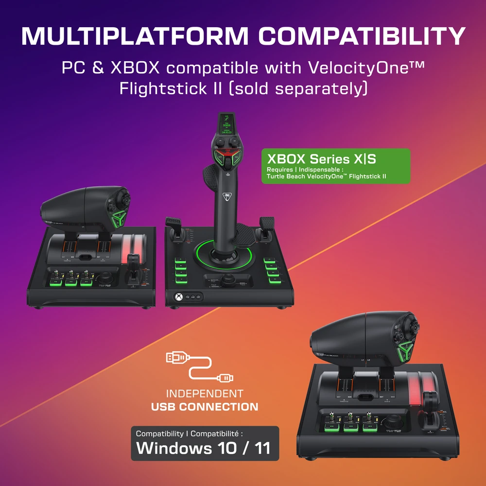 Turtle Beach VelocityOne Flightstick II valdymo sistemos dvigubas akceleratorius | PC, XBOX