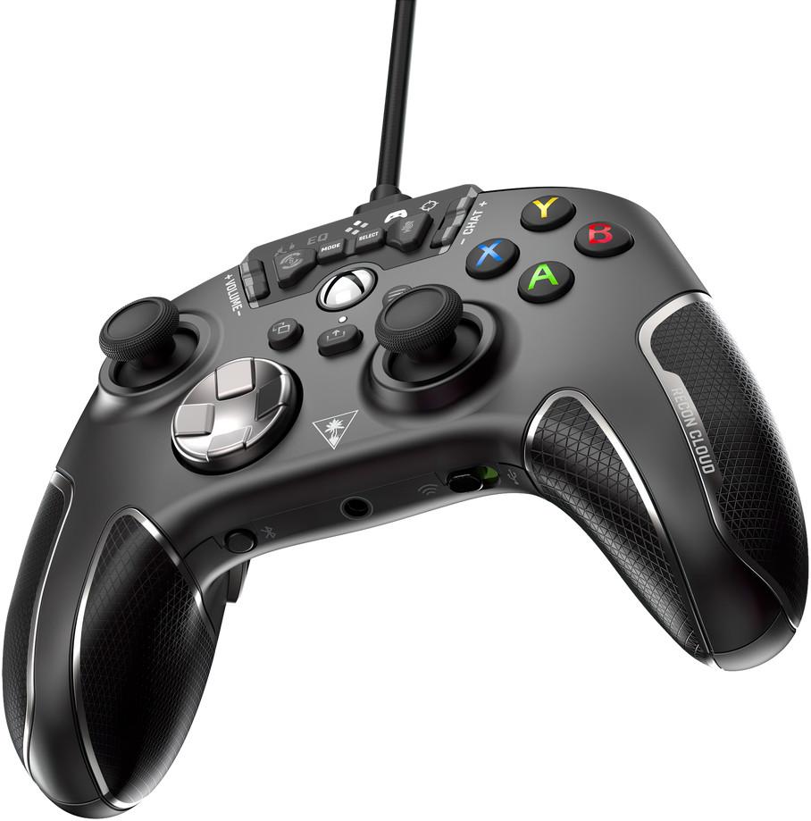 Turtle Beach žaidimų pultas Recon Cloud/ Wired Game Controller with Bluetooth for Xbox Series X|S, Xbox One, Windows, Android Mobile Devices/Juodos spalvos aprašymas - Prekės nuotrauka
