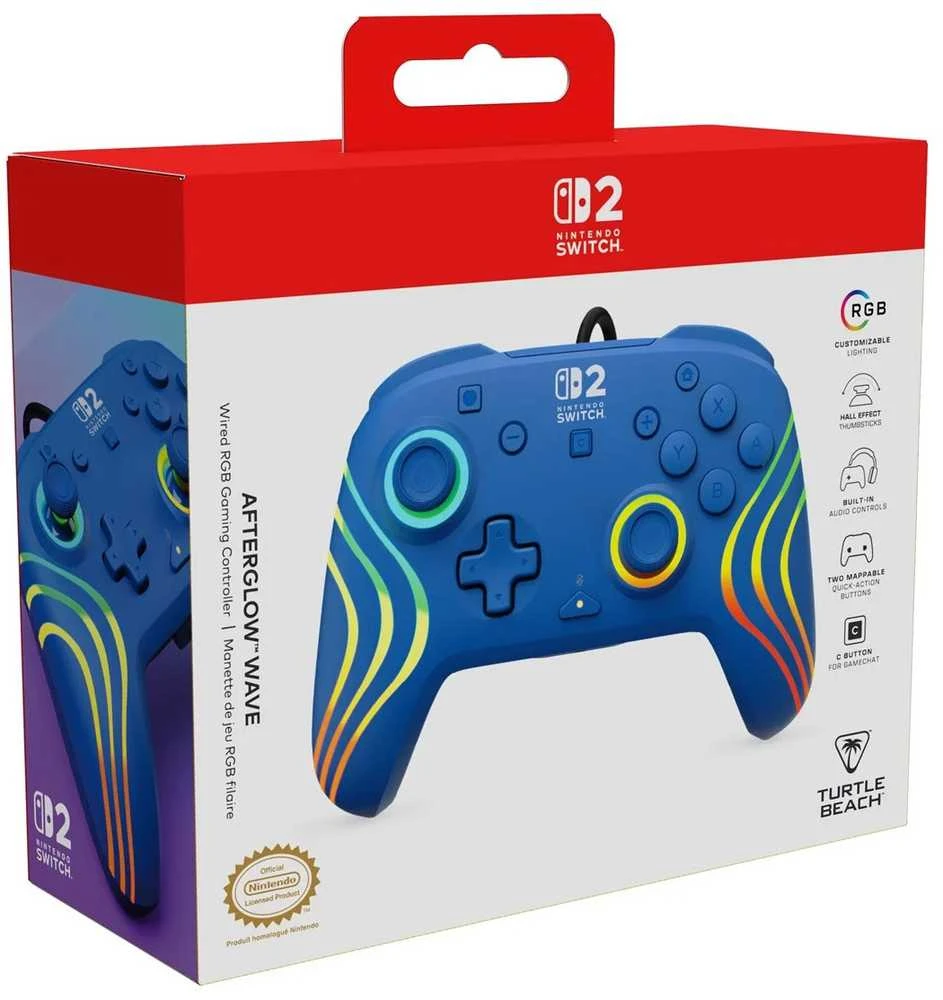 Turtle Beach Afterglow Wave laidinis žaidimų pultelis | Mėlynas | Switch 2