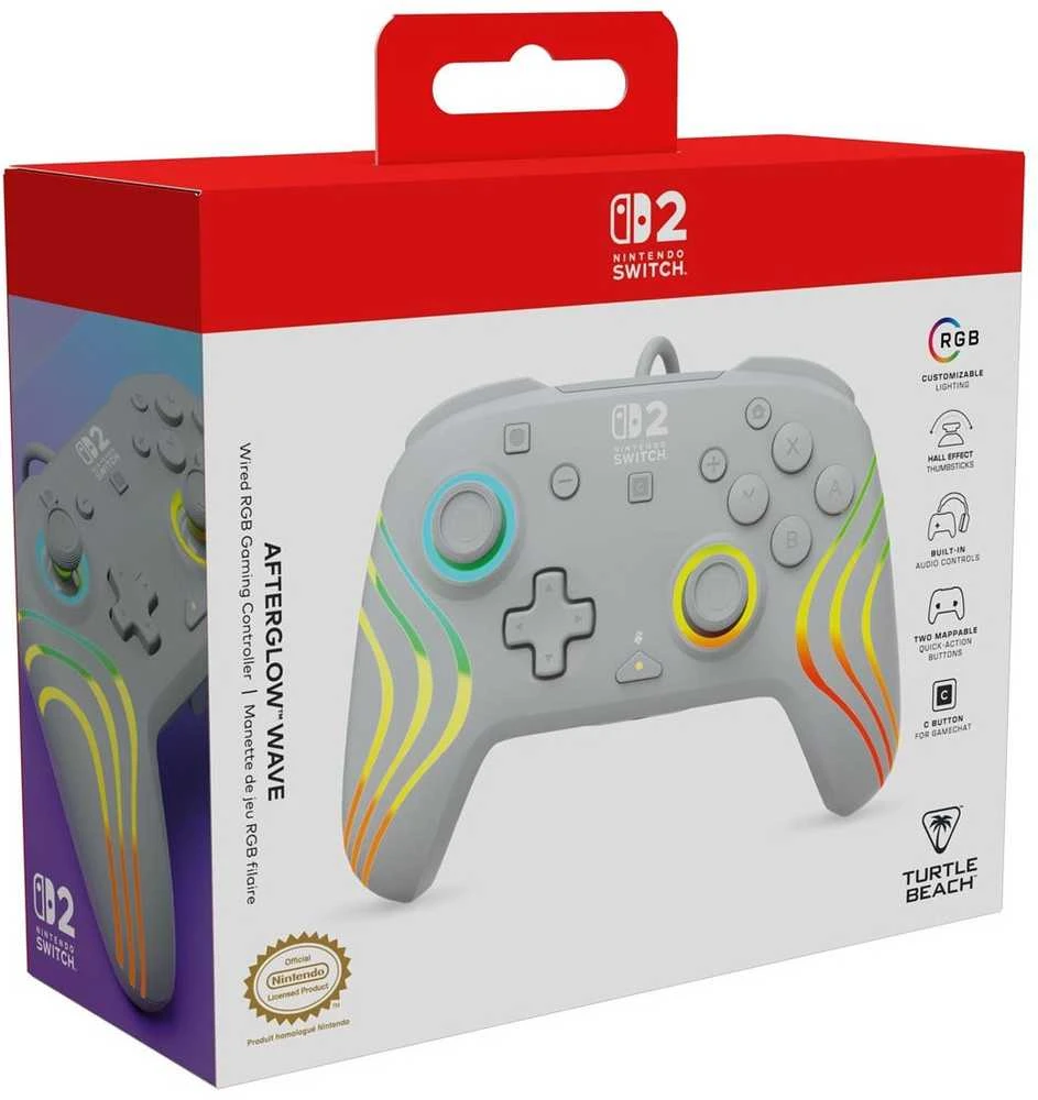 Turtle Beach Afterglow Wave laidinis žaidimų pultelis | Pilkas | Switch 2