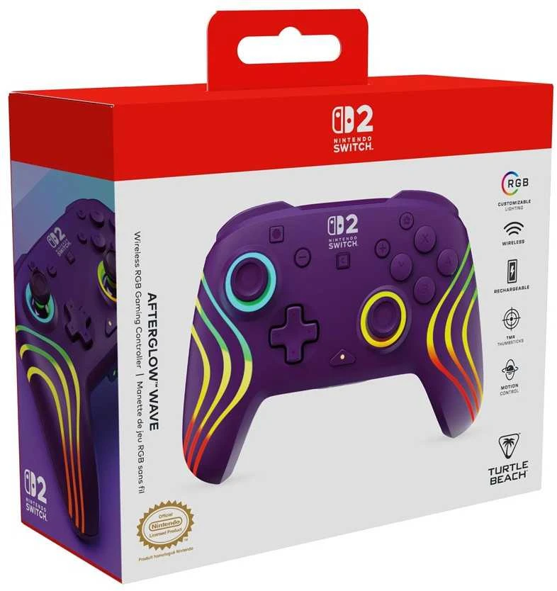 Turtle Beach Afterglow Wave belaidis žaidimų pultelis | Violetinė | Switch 2