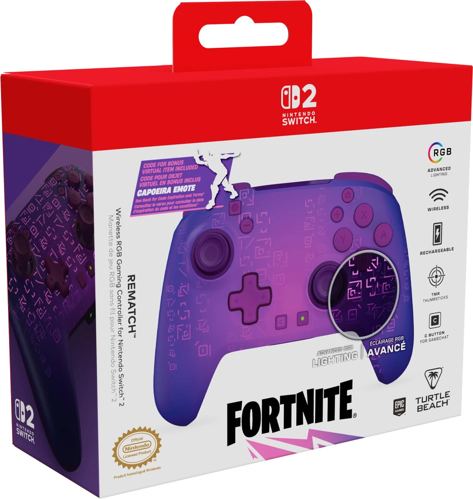 Turtle Beach wireless controller Rematch Nintendo Switch 2 Fortnite