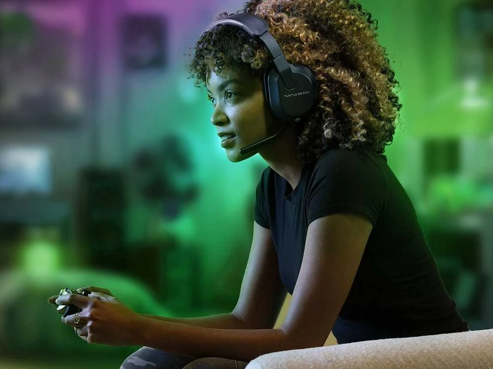 Juodos Turtle Beach Stealth 600 Gen 3 ausinės žaidžiant