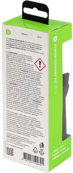Valiklis D-Fruit ekrano valymo rinkinys DF114 100ml