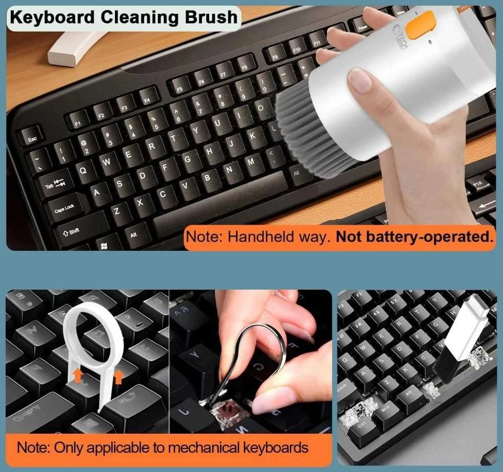 Valiklis Tech-Protect 20-in-1 Multifunctional Cleaning Kit for Phone, Planšetė, Nešiojamas kompiuteris, and Headphones - Baltas
