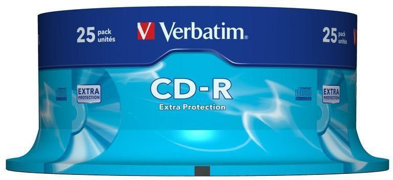 „Verbatim CR-R Extra Protection“ 0,7 GB, 52 x 25 pakuotės velenas