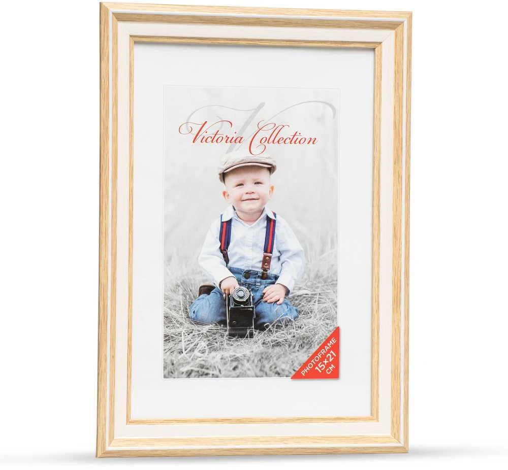 Victoria Collection Nuotraukų rėmelis Action 2 15x21, šviesiai rudas/baltas