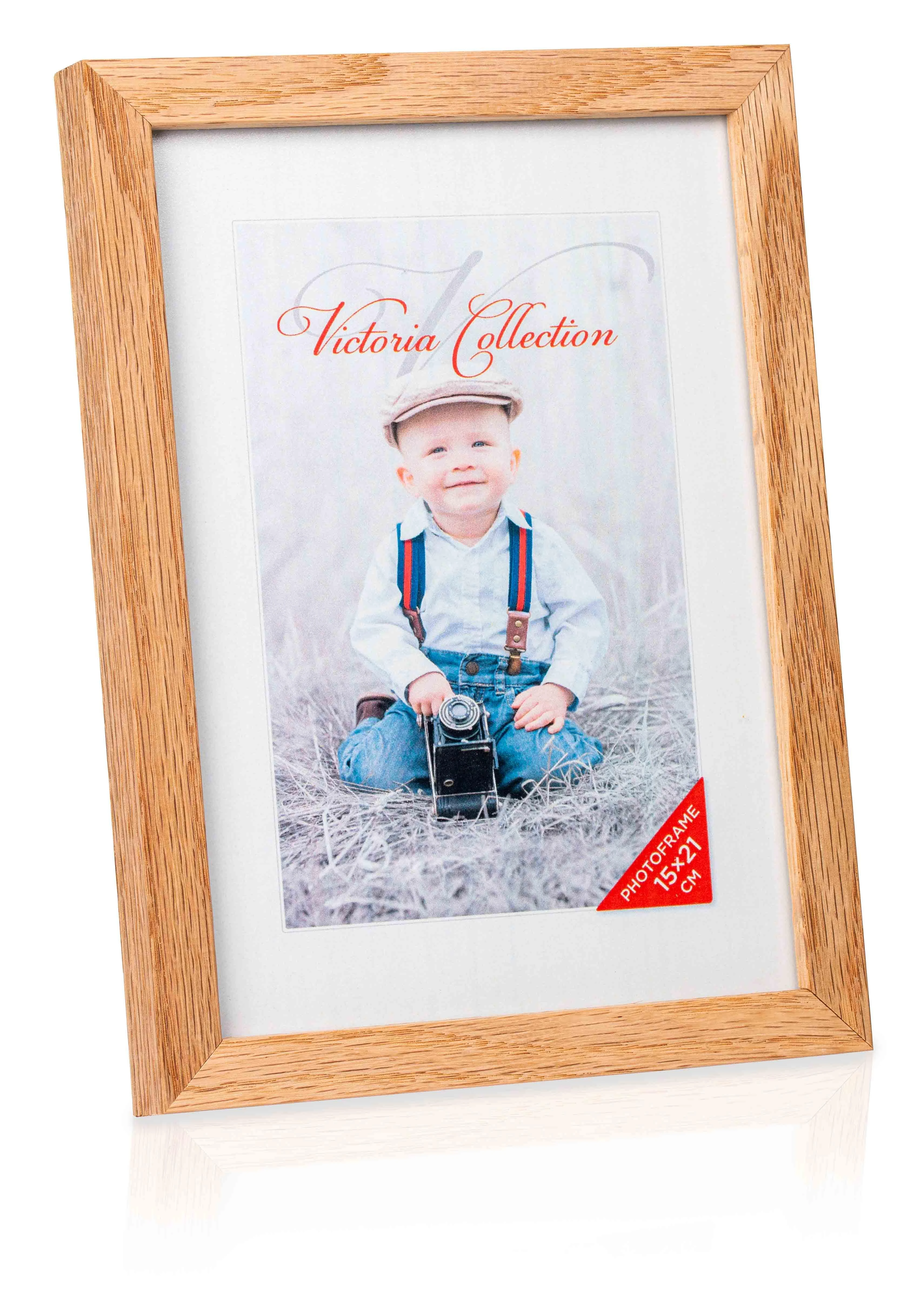 Victoria Collection Nuotraukų rėmelis Ąžuolinis 15x21cm matinis stiklas