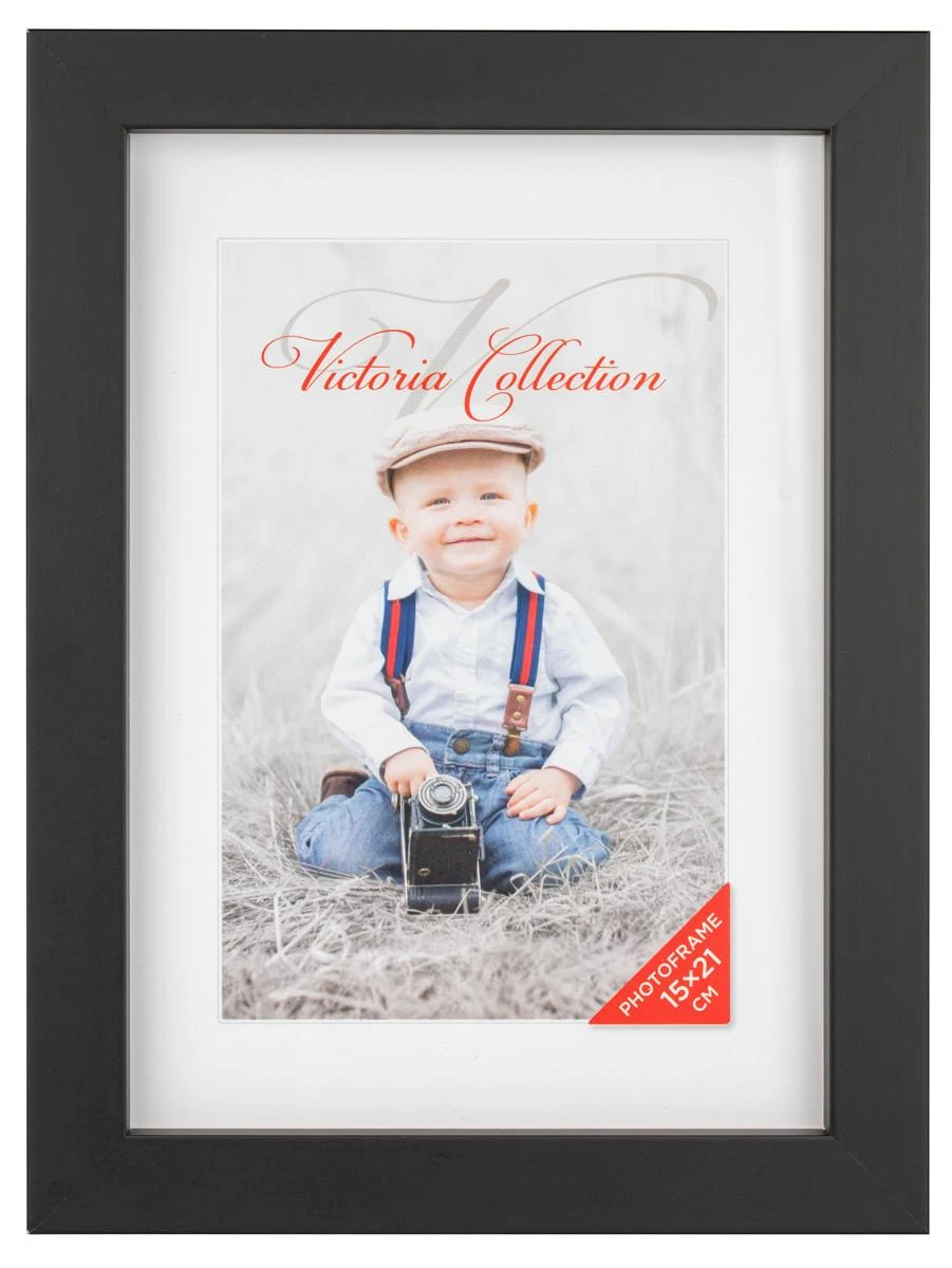 Victoria Collection Cubo nuotraukų rėmelis 15x21, juodas