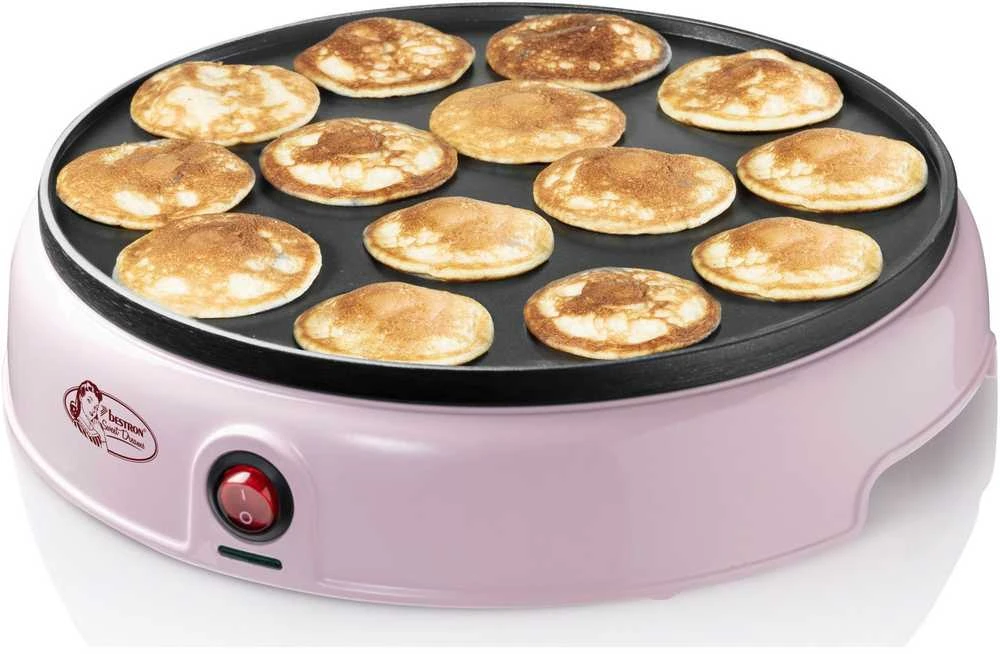 Bestron Mini Blynelių keptuvė, 800W, Rožinis